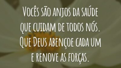 Vocês são anjos da saúde que cuidam de todos nós. Que Deus abençoe cada um e renove as forças.