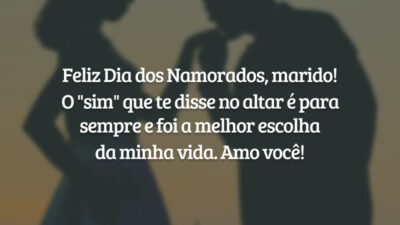 Feliz Dia dos Namorados, marido! O "sim" que te disse no altar é para sempre e foi a melhor escolha da minha vida. Amo você!