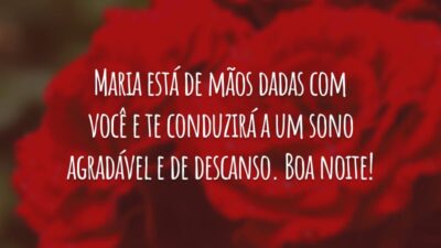 Maria está de mãos dadas com você e te conduzirá a um sono agradável e de descanso. Boa noite!