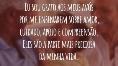 Eu sou grato aos meus avós por me ensinarem sobre amor, cuidado, apoio e compreensão. Eles são a parte mais preciosa da minha vida.