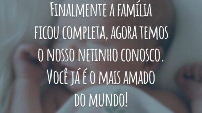 Finalmente a família ficou completa, agora temos o nosso netinho conosco. Você já é o mais amado do mundo!