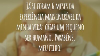 Já se foram 6 meses da experiência mais incrível da minha vida: criar um pequeno ser humano. Parabéns, meu filho!