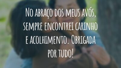 No abraço dos meus avós, sempre encontrei carinho e acolhimento. Obrigada por tudo!