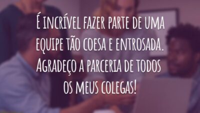 É incrível fazer parte de uma equipe tão coesa e entrosada. Agradeço a parceria de todos os meus colegas!