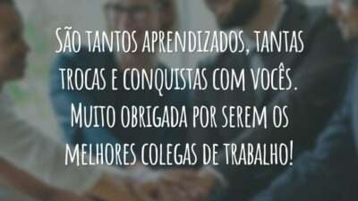 São tantos aprendizados, tantas trocas e conquistas com vocês. Muito obrigada por serem os melhores colegas de trabalho!