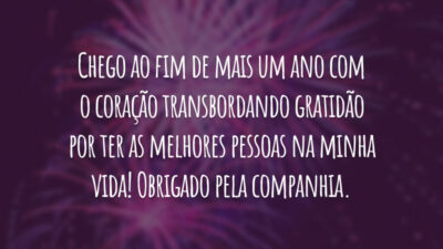 Chego ao fim de mais um ano com o coração transbordando gratidão por ter as melhores pessoas na minha vida! Obrigado pela companhia.