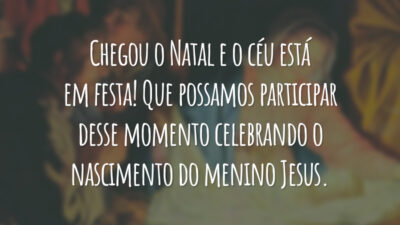 Chegou o Natal e o céu está em festa! Que possamos participar desse momento celebrando o nascimento do menino Jesus.