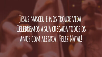 Jesus nasceu e nos trouxe vida. Celebremos a sua chegada todos os anos com alegria. Feliz Natal!