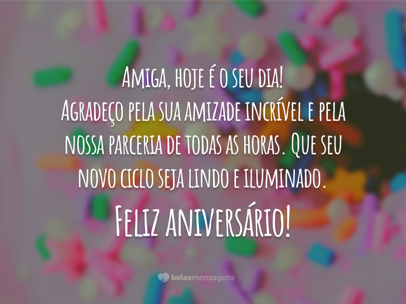 Feliz aniversário para amiga - Belas Mensagens