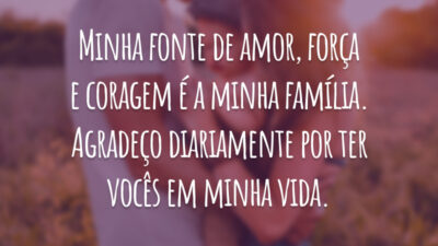 Minha fonte de amor, força e coragem é a minha família. Agradeço diariamente por ter vocês em minha vida.