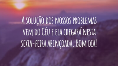 Cada segundo da sua sexta-feira foi planejado por Deus e será especial. Bom dia!