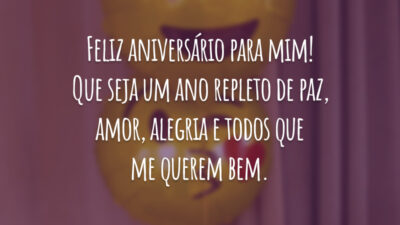 Feliz aniversário para mim! Que seja um ano repleto de paz, amor, alegria e todos que me querem bem.