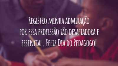 Registro minha admiração por essa profissão tão desafiadora e essencial. Feliz Dia do Pedagogo!