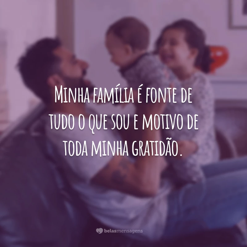 Minha família é fonte de tudo o que sou e motivo de toda minha gratidão.