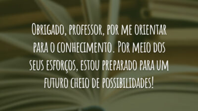 Obrigado, professor