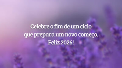 Celebre o fim de um ciclo que prepara um novo começo. Feliz 2026!