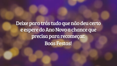 Deixe para trás tudo que não deu certo e espere do Ano&hellip;