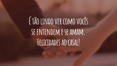 É tão lindo ver como vocês se entendem e se amam. Felicidades ao casal!