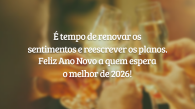 É tempo de renovar os sentimentos e reescrever os planos. Feliz Ano&hellip;
