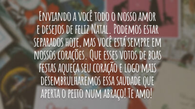 Enviando a você todo o nosso amor e desejos de feliz Natal.&hellip;
