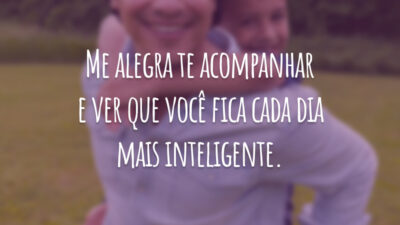 Me alegra te acompanhar e ver que você fica cada dia mais inteligente.