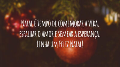 Natal é tempo de comemorar a vida, espalhar o amor e semear&hellip;
