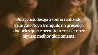 Para você, desejo o sonho realizado e um Ano Novo tranquilo na&hellip;