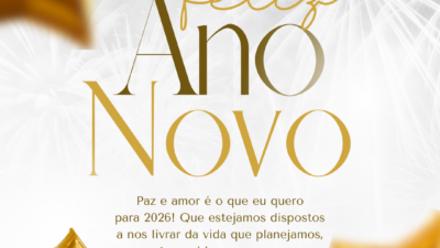 Paz e amor é o que eu quero para 2026! Que estejamos dispostos a nos livrar da vida que planejamos, para ter a vida que nos espera.