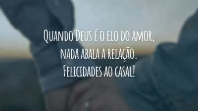 Quando Deus é o elo do amor, nada abala a relação. Felicidades ao casal!