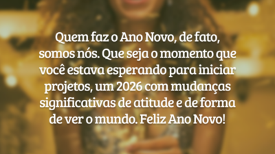 Quem faz o Ano Novo, de fato, somos nós. Que seja o&hellip;