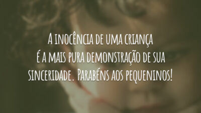A inocência de uma criança