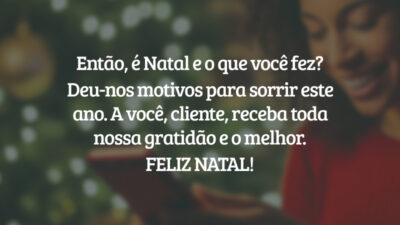 Que essa época do ano reacenda a vontade de sonhar e realizar projetos conosco ano que vem. Feliz Natal!