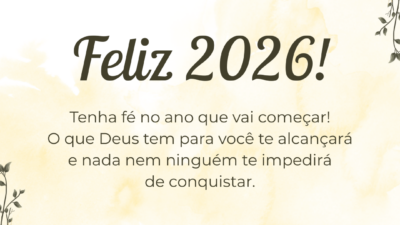 Tenha fé no ano que vai começar