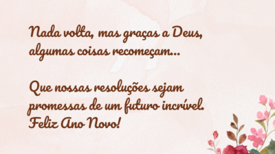 Nada volta, mas graças a Deus