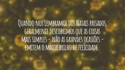 Quando nos lembramos dos Natais passados, geralmente descobrimos que as coisas mais&hellip;