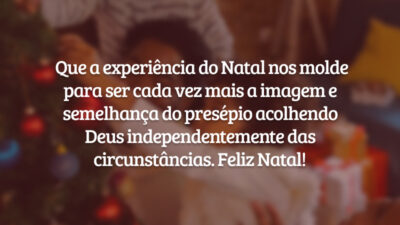 Bom seria se todo lar fosse como a família de Nazaré, assim o Amor nasceria todos os dias. Que a experiência do Natal nos molde para ser cada vez mais a imagem e semelhança do presépio acolhendo Deus independentemente das circunstâncias. Feliz Natal!