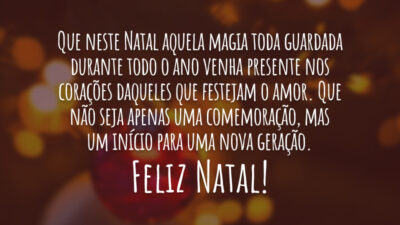 Que a magia do Natal esteja no ar…