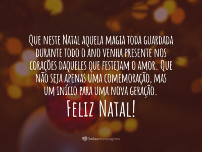 Que a magia do Natal esteja no ar…