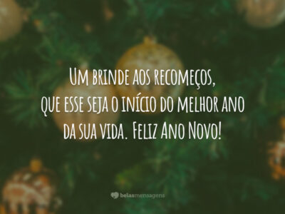 Um brinde ao recomeço!
