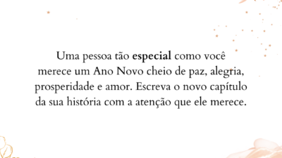 Feliz Ano Novo para uma pessoa especial