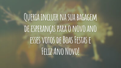 Queria incluir na sua bagagem de esperanças para o novo ano esses&hellip;
