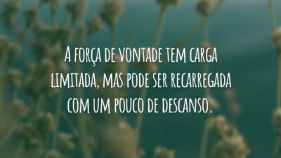 A força de vontade tem carga limitada, mas pode ser recarregada com um pouco de descanso.