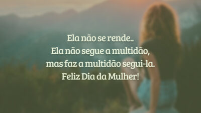 Ela não se rende…