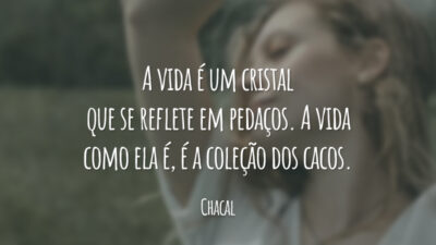 A vida é um cristal que se reflete em pedaços. A vida como ela é, é a coleção dos cacos.