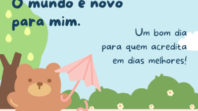 A cada manhã, o mundo é novo para mim. Um bom dia&hellip;