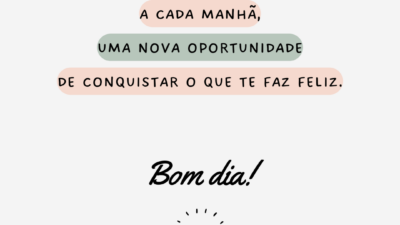 A cada manhã