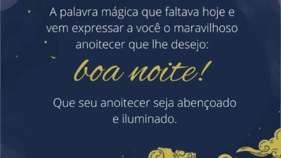 Tenha um maravilhoso anoitecer