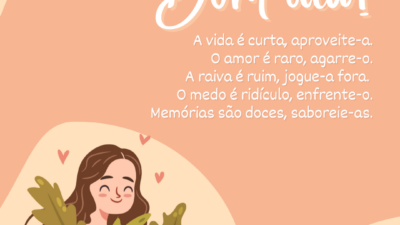 Bom dia! A vida é curta, aproveite-a. O amor é raro, agarre-o.&hellip;