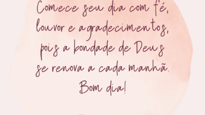 Comece o seu dia com louvor e agradecimentos, pois a bondade de&hellip;