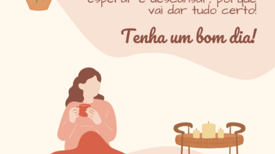 Essa manhã, Deus me disse para crer, esperar e descansar, porque vai&hellip;